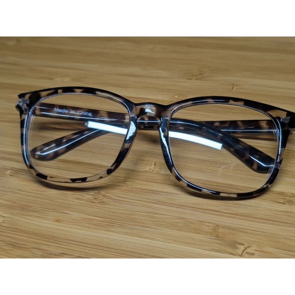 Square Full Rim Blue light Eyeglass Frames Set of 3 Beige Multicolor Tortoise